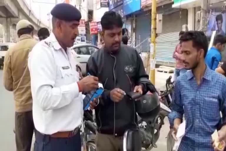 bullet bike challaned 45 thousand 500 rupees in jhajjar