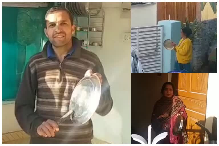 people gratitude to corona virus fighters in kangra