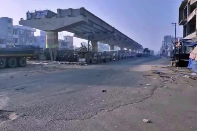 empty road due to janta curfew in palwal