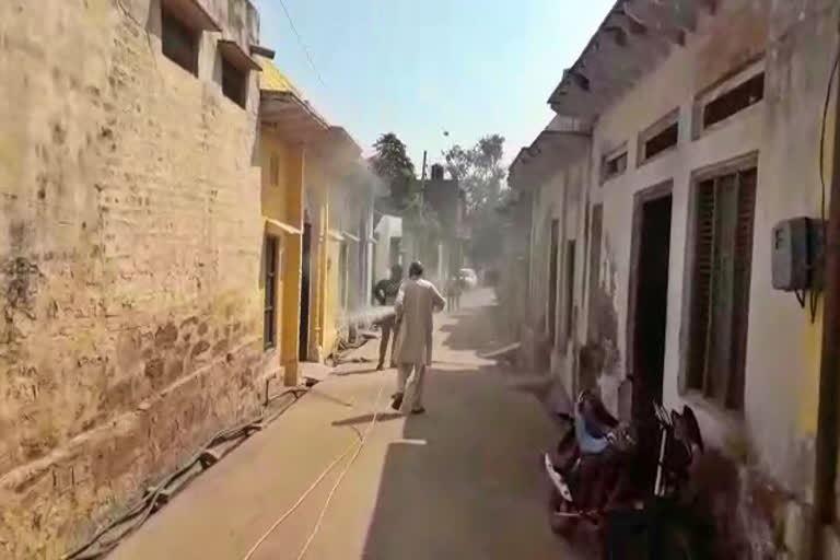 native sanitizer spray in village dadhibana