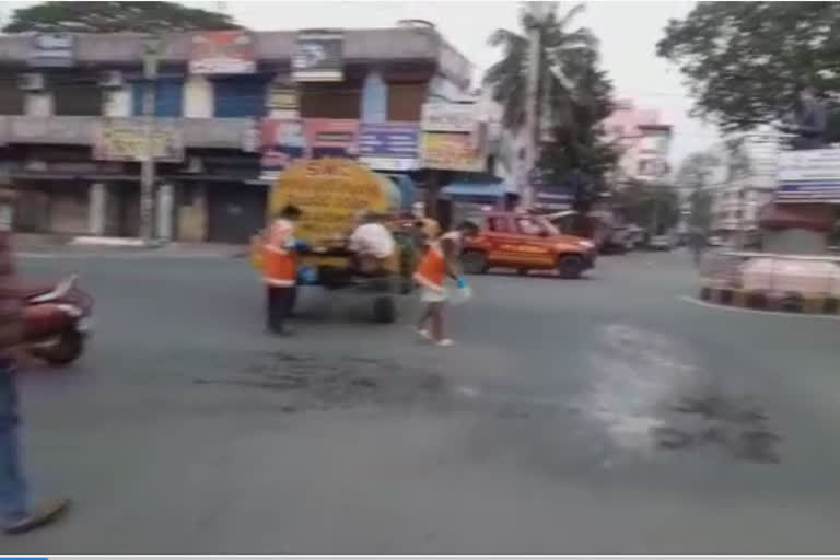 Hygiene measures under the auspices of the Municipal Corporation in Srikakulam