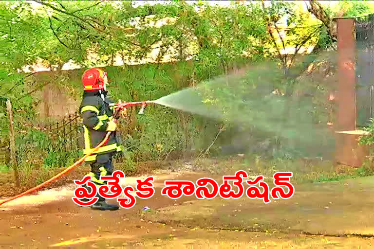 hydro chloride spray in karimnagar to prevent corona virus spreading