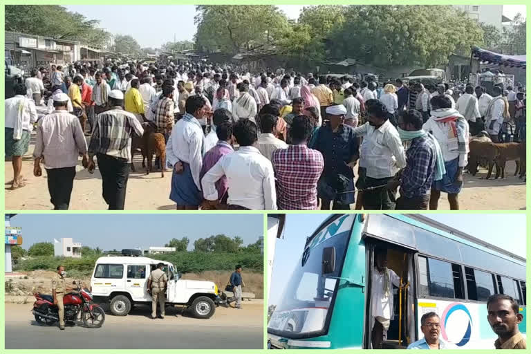 People who do not follow the lockdown in Uravakonda, Anantapur district