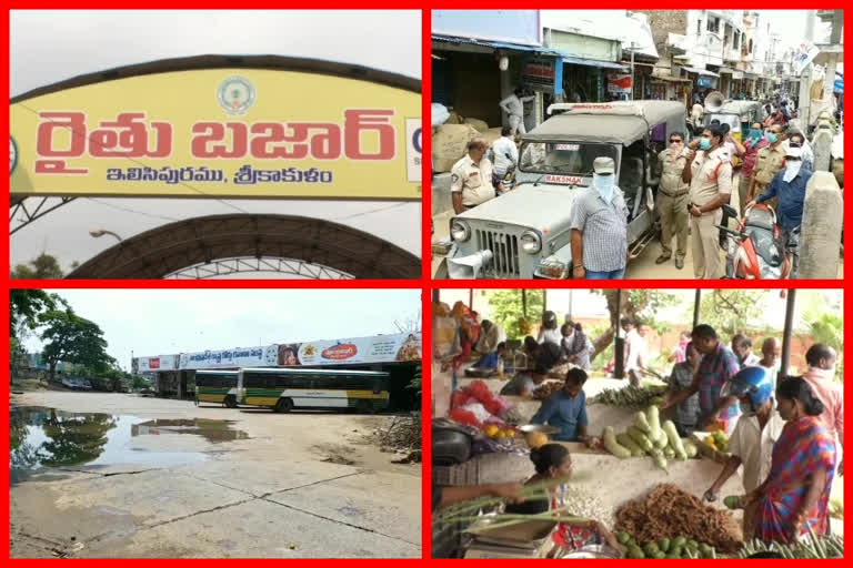 public rushes to markets for groceries at srikakulam