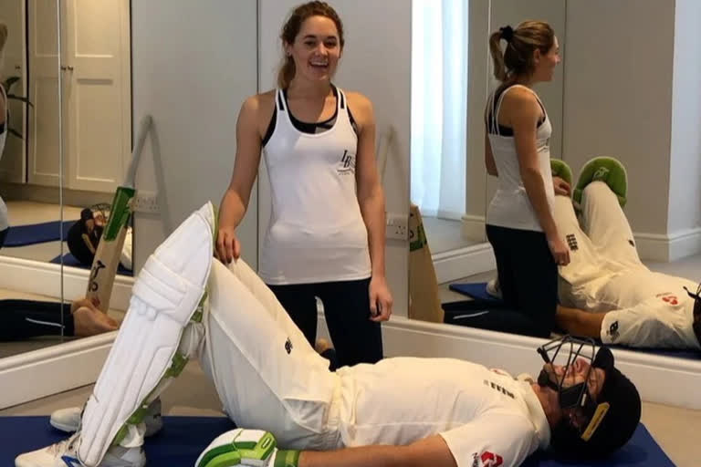 jos buttler exercises with his cricket gears on watch viral video