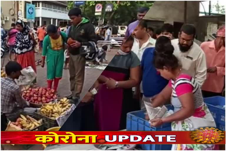 Crowds of citizens for purchase of essential goods in Goa