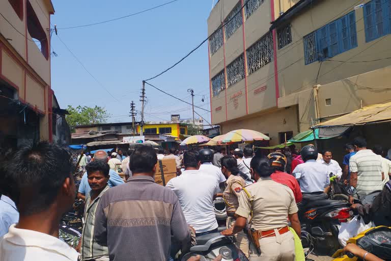 police seal market at jorhat