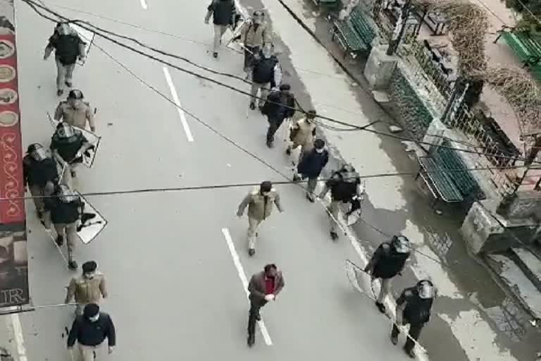 Solan police flag march