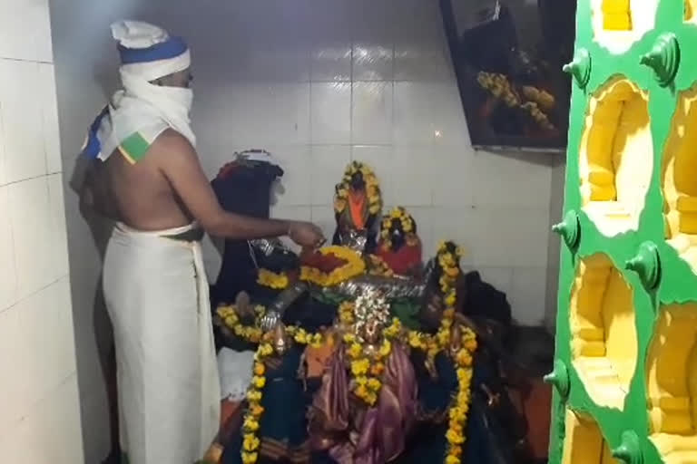 Ugadi pooja in the temple without devotees in cheerala