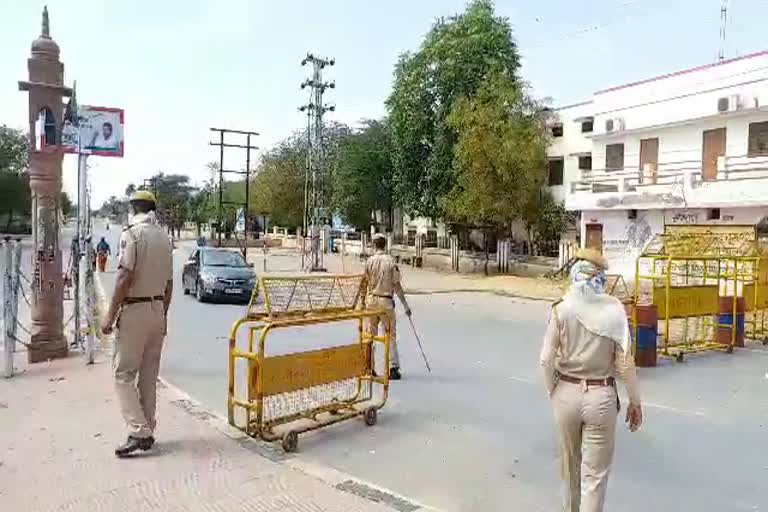 चूरू में लॉकडाउन का असर, lockdown effect in churu