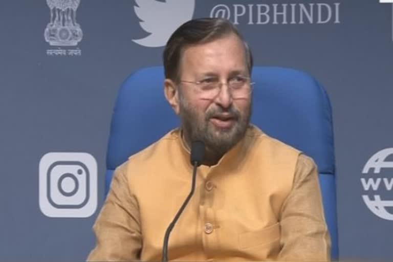 UNION MINISTER PRAKASH JAVADEKAR AFTER CABINET MEETING