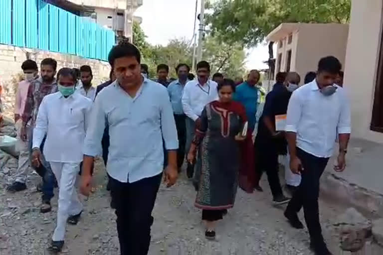 KTR VISITED some places in Hyderabad