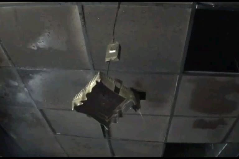 cctv damage in wardha sp office due to fire