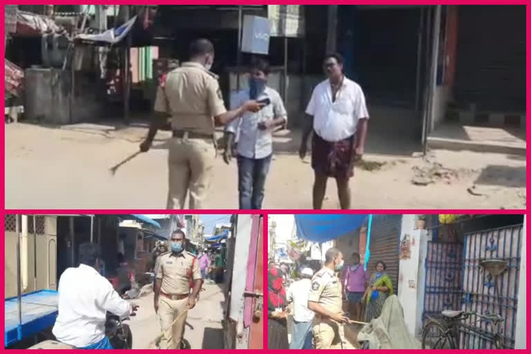 cops are seriously implementing lock down at nellore