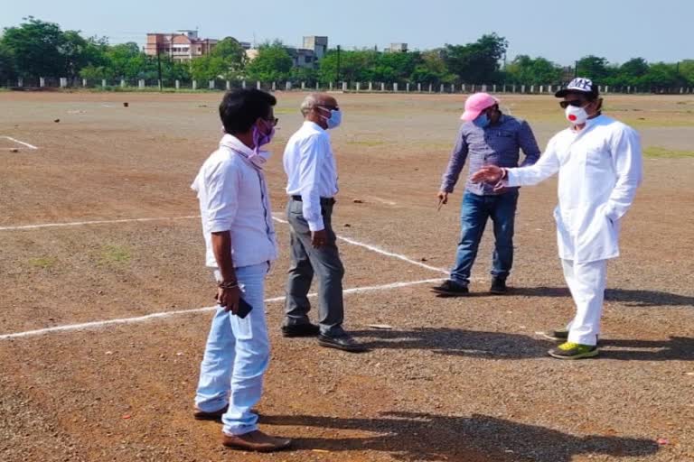 MLA Vikas Upadhyay inspected the market place in raipur