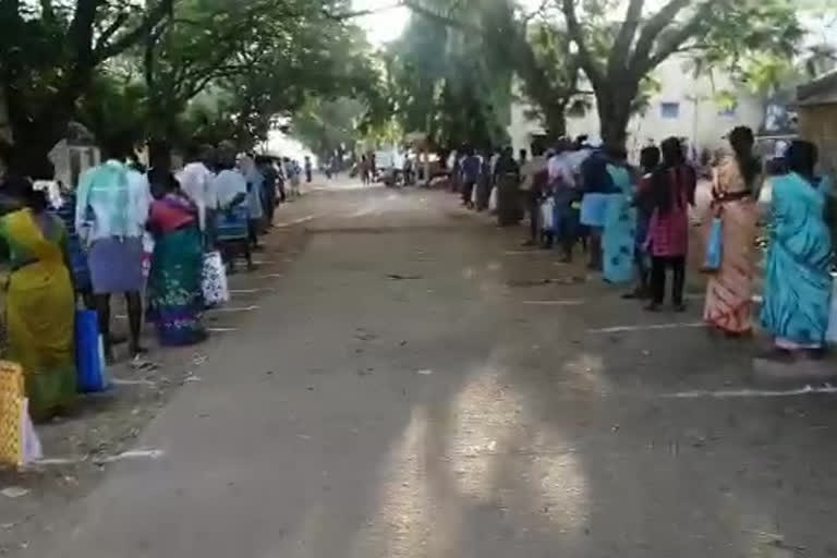 Purchase of standing queue line with reference to police in buchhinaidu kandriga