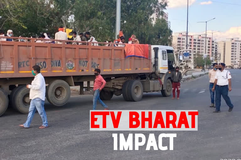 ETV Bharat impact: 100 starving labourers rescued in Rajasthan