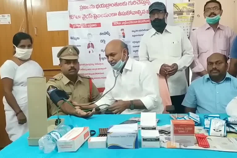 mla checks police health in anaparhti