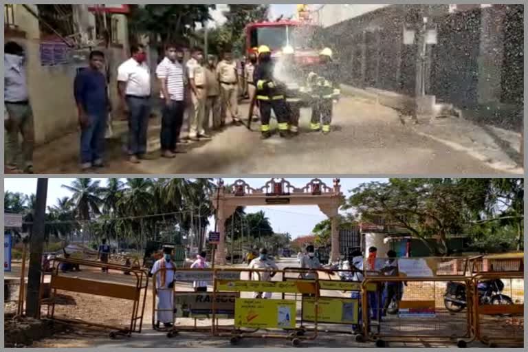 Mandya lockdown; cleaning and fogging