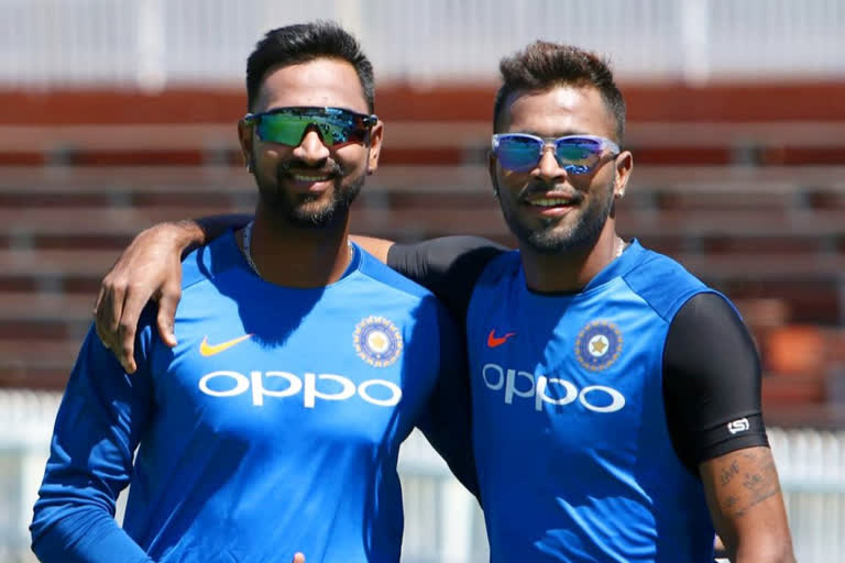 Etv Bharat, Gujarati News, Hardik Pandya,Krunal Pandya, Corona Virus