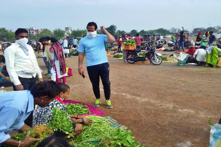 MLA took stock of Science College Vegetable Market Raipur