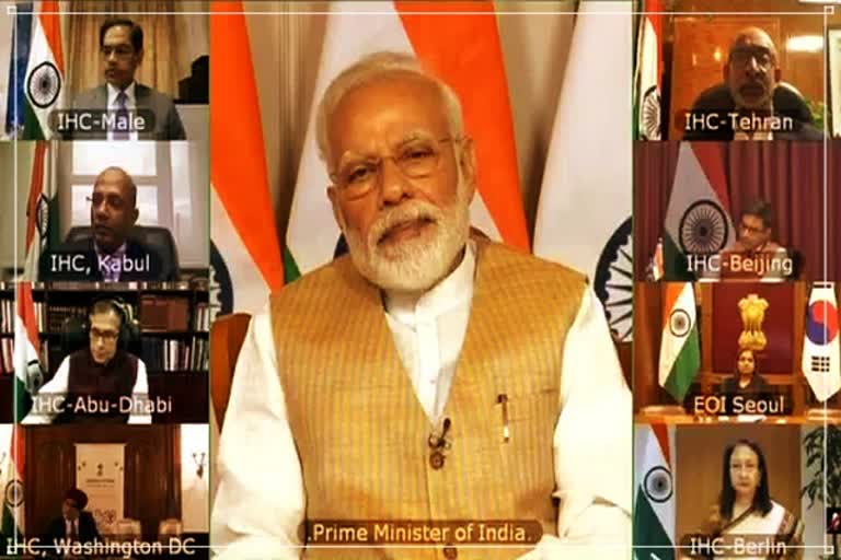 PM holds video-conference with 130 Indian missions abroad on COVID-19