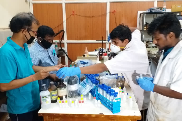 student prepare sanitizer at at berhampur