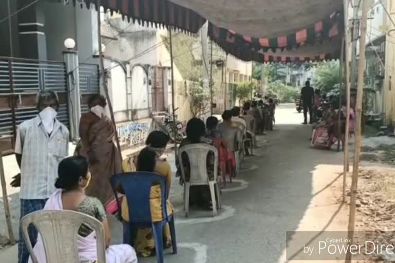 Arrangements for the benefit of beneficiaries at the Anakapalli ration shop