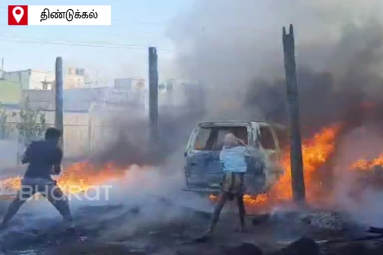 fire accident in mango godown in dindigul