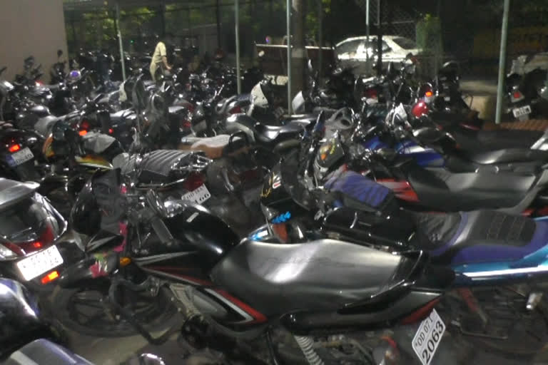 Rayagada town police seized 33 motor cycle