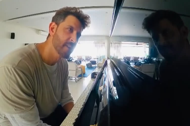 Hrithik Roshan tries hand at piano in special video photobombed by Sussane Khan