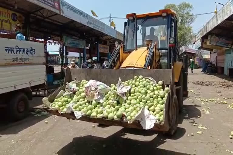 Vegetable destroyed during curfew