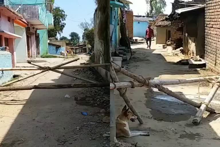 Villagers blocking road after confirmation of Corona positive in Jharkhand