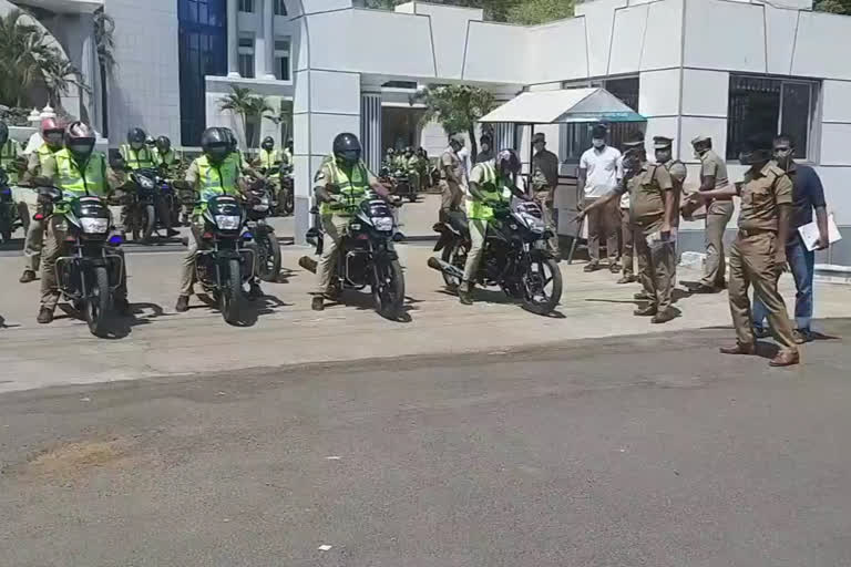 eagle patrol vehicles to control public gatherings in tiruvannamalai tp protect from corona