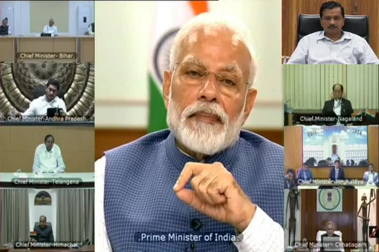 PM Modi holds video conference with CMs on coronavirus