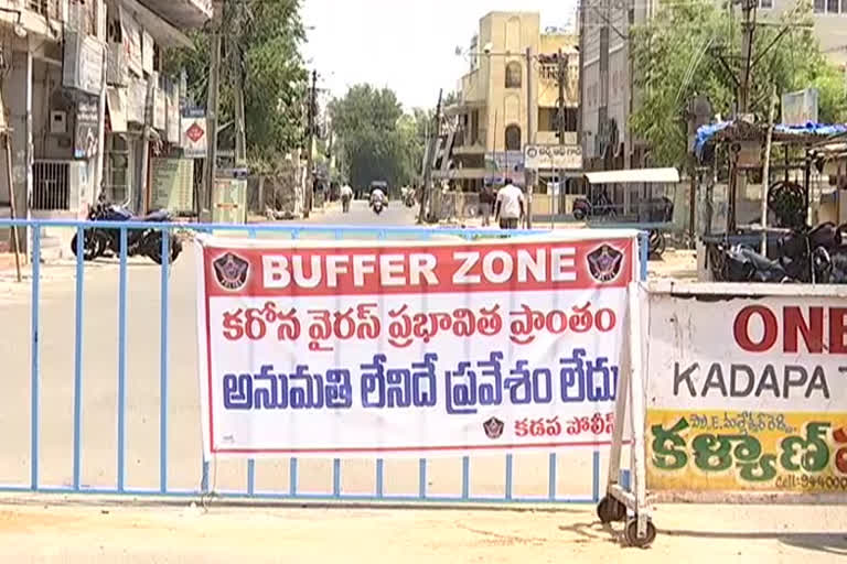 కడప జిల్లాలో రెడ్​జోన్​, బఫర్​ జోన్లు