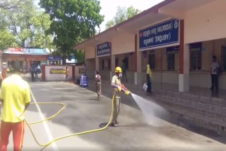 Rourkela Government Hospital was sanitized