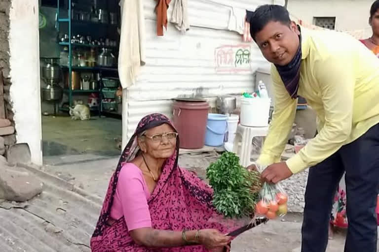 grain was distributed to needy person in baramati