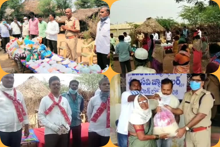 Distribution of vegetables to agricultural laborers at darshi in prakasham district