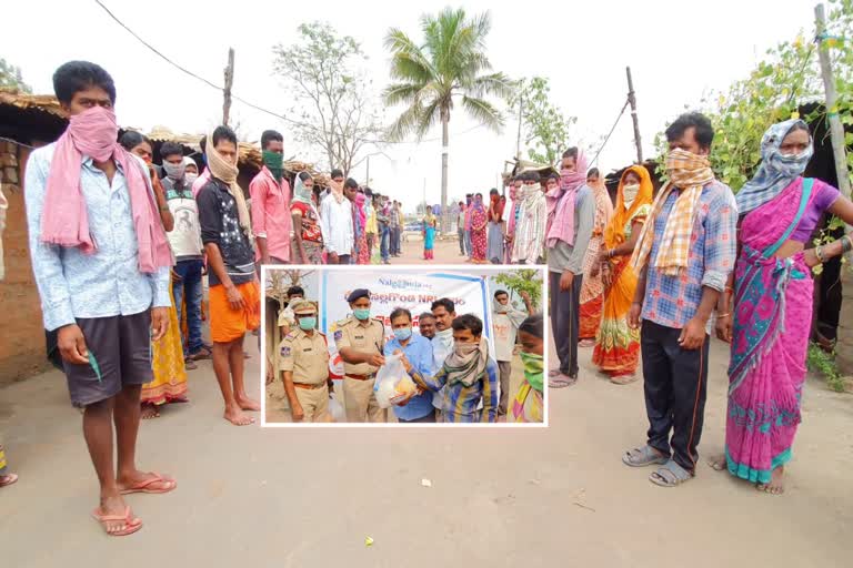 groceries distribution in pedda kondur by dcp narayana reddy