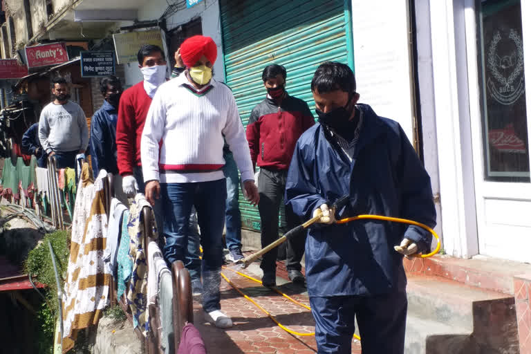 All wards of MC Shimla are being sanitized