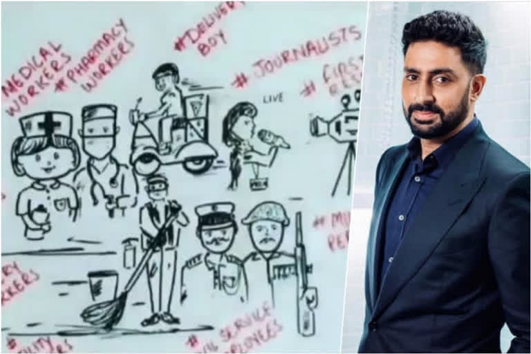 covid-19 abhishek bachchan shares video thanking essential services employees