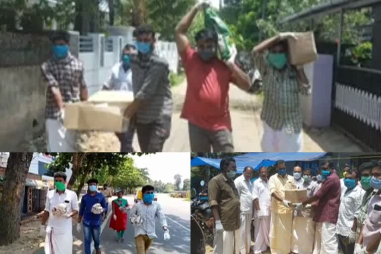 youth congress food distribution  യൂത്ത് കോൺഗ്രസിന്‍റെ ഭക്ഷണ വിതരണം  പൊതിച്ചോർ വിതരണം  food distribution