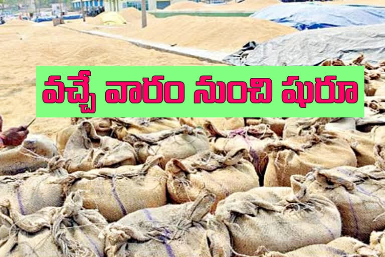 6,500 grain buying centers in the telangana state