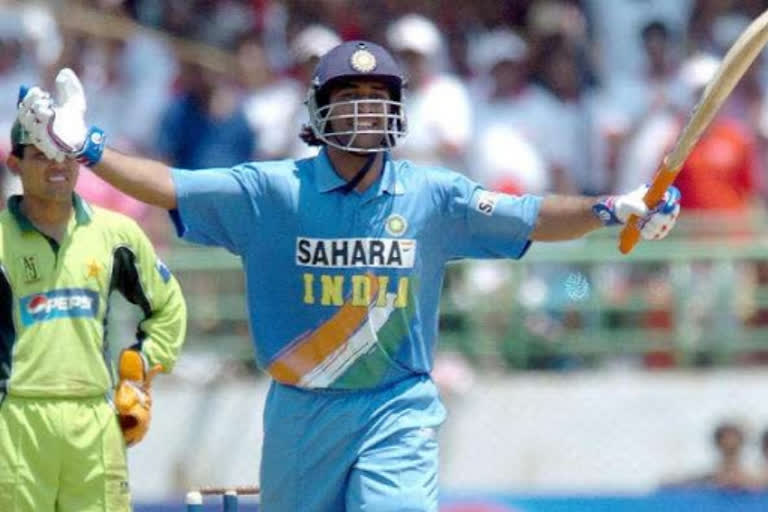 MS Dhoni Scored his first international century