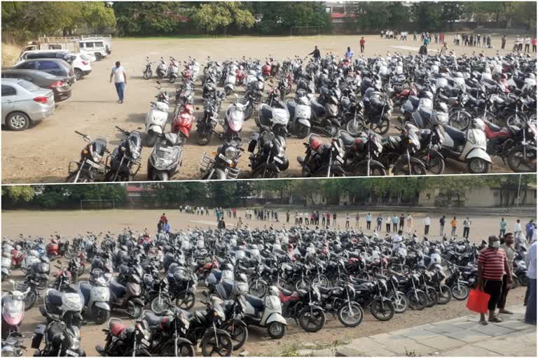 Solapur police seize 500 bikes