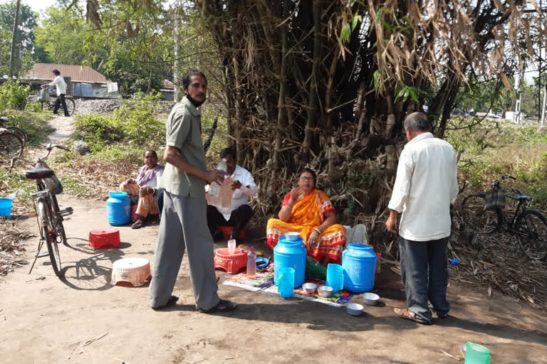 আদিবাসীরা মজেছেন হাঁড়িয়ায়