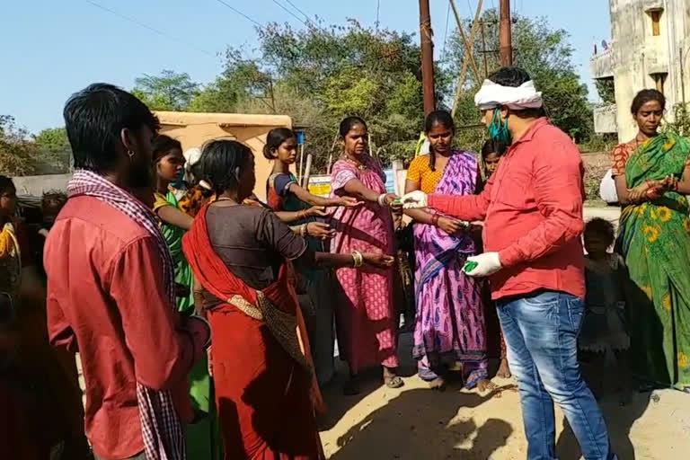 Youth organization gave handwash