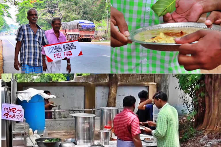 drivers-of-an-ambulance-and-truck-distribute-food-to-drivers