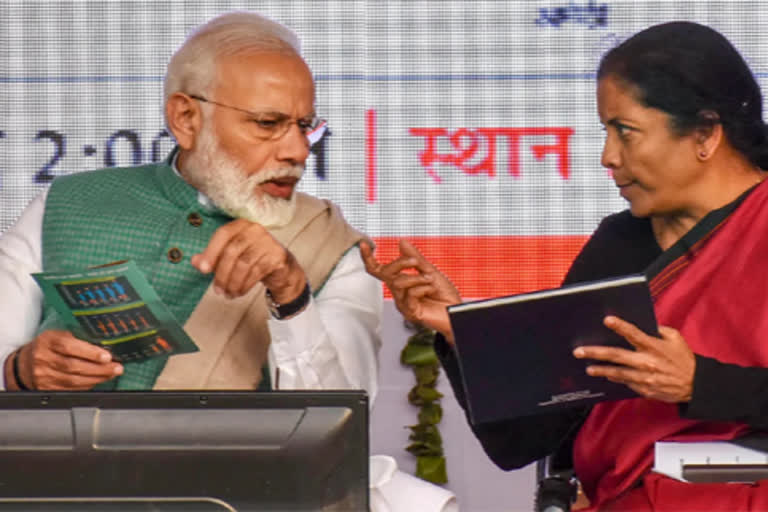 Narendra Modi with Nirmala Sitharaman